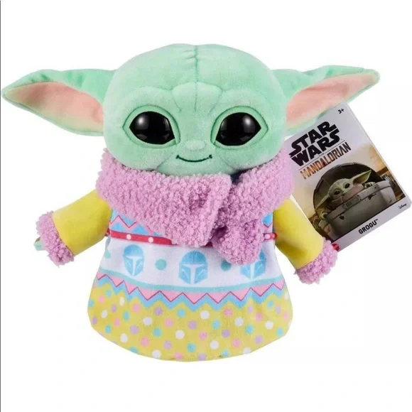 Star Wars Grogu Baby Yoda Stuffed Plush Easter Edition 10” - Picture 2 of 4